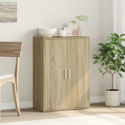 vidaXL - Dressoir - 60x31x84 - cm - bewerkt - hout - sonoma - eikenkleurig