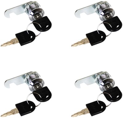 Dailygoods- Veiligheidsslot 30 mm - 4 Stuks - Gelijksluitend - Kastlade Beveiliging - Brievenbussloten - Hoog Veiligheidsmechanisme - Slot