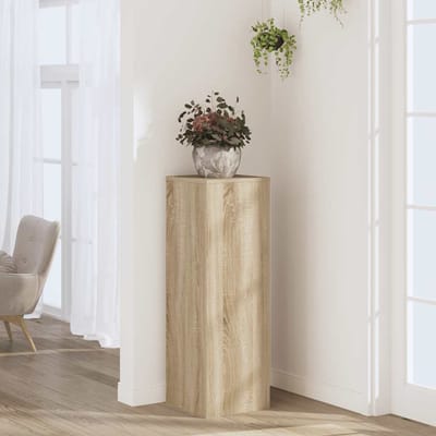 vidaXL - Plantenstandaard - 33x33x100 - cm - bewerkt - hout - sonoma - eikenkleurig