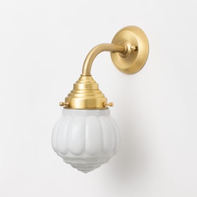 Wandlamp Wassail Curve Messing - Art Deco Trade