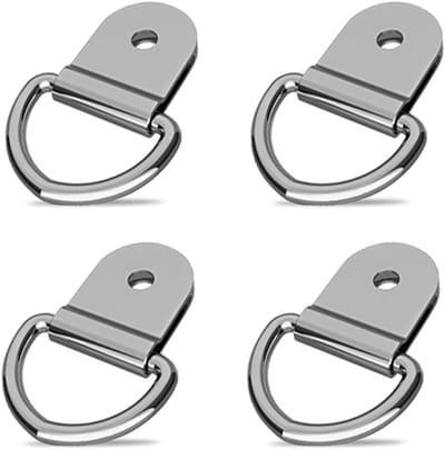 Zware V-ringen voor bevestiging, 4 stuks, roestvrij staal, 85x62mm, geschikt voor vrachtwagens, boten en trailers, maximale belasting 1000kg