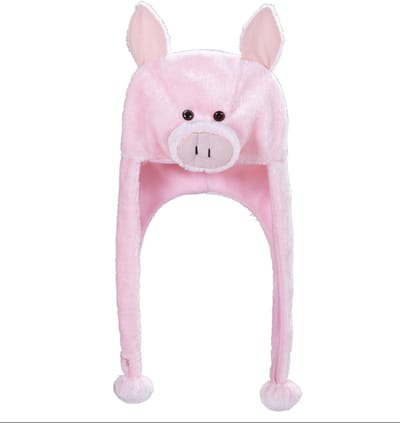 Widmann Varken muts - 59 cm - roze - voor volwassenen - Carnaval - dieren thema