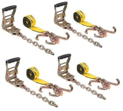 2 inch ketting ratel riemen voor auto slepen - 4-Pack