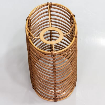 Vervangende Ovale Lampenkap E27-E14 voor Kroonluchters en Tafellampen, Cilindervormige Lampenkap (Koffiebruin, 1 stuk: L 18,5 x B 13,5 x H 20 cm) - Perfect voor Interieur en Sfeerverlichting