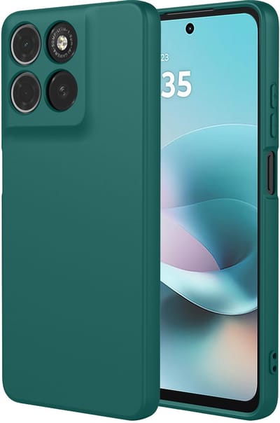 MobyDefend Hoesje - Geschikt voor Motorola Moto G57 Power - Matte Siliconen Backcover - Groen