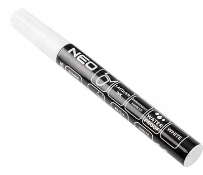 NEO Marker Permanent Lak Lakker Wit Aluminium 12 Stuks