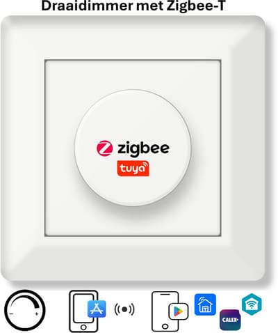 Freelux - Led Dimmer - Zigbee Smart Life - 230VAC - 3-250W/1,1A - Inbouw - Stopcontact - Zuiver wit glans