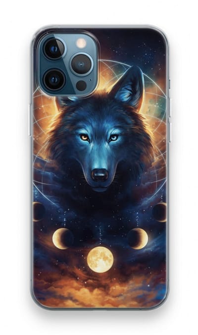 Case Company® - Hoesje geschikt voor iPhone 12 Pro hoesje - Wolf Dreamcatcher - Soft Cover Telefoonhoesje - Bescherming aan alle Kanten en Schermrand