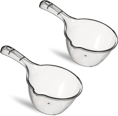 Set van 2 Plastic Waterlepels voor Bad en Douche - Handige Water Schep Lepels voor Badkamer Gebruik