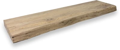Wandplank zwevend oud eiken boomstam 120 x 20 cm - wandplank hout - wandplank - eiken wandplank - zwevende wandplank - Fotoplank - Boomstam plank - Muurplank - Muurplank zwevend