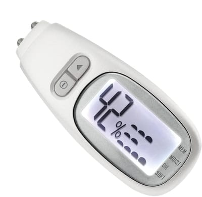 Huid Analysator - Vocht Olie Tester - Huid Analyse - LCD Scherm - 10.3 x 6.8 cm - Wit