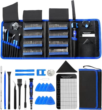 Precisie Schroevendraaier 142 in 1 kit, Opticien Bril Schroevendraaier met 120 Magnetische Bits voor Reparatie van Elektronica, Laptop, Kleine Apparaten, Mobiele Telefoon, PS4, Horloges