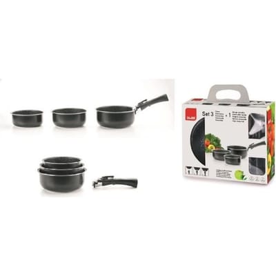 Saucier - IBILI - Ensemble de 3 saucières - 16/18/20 cm - Antiadhésif - Compatible induction