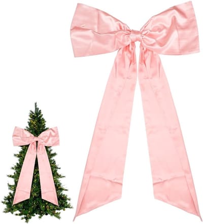 Grote Satijnen Strik van 60 x 90 cm voor Feestdecoratie, Bruiloften, Verjaardagen en Kerstmis in Roze