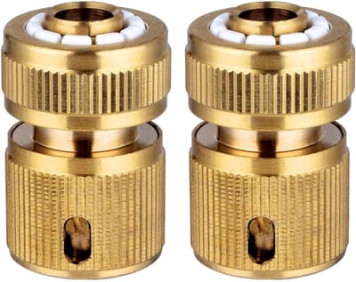 2-delige Messing Slangconnector met Snelle Koppeling 1/2" voor Tuinieren, Besproeien en Auto Wassen