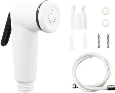 Handdouche - Douchekoppen - Badkamer Accessoires - met slang - wit - Toiletdouche - 110*50mm - kunststof