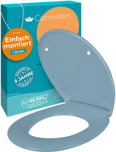 Calmwaters Original - WC-bril - Bermuda Blauw - Duroplast - Softclose - Afneembaar