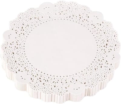 Allecto - Taartpapier - Dekjes - Feestdecoratie - 180 stuks - Papier - Bruiloft - Verjaardag - Geschikt voor Taartmat - Wit