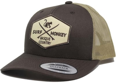 Surf Monkey - Trucker Cap - 6 Panel - One Size - Snapback - Beigebruin