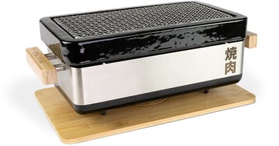 YAKINIKU Shichirin PRO - MEDIUM - Rechthoekig - Konro & Yakitori Grill - 2-6 Personen - Dubbelwandig Keramiek