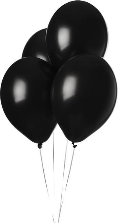 Metallic Ballonnen Zwart - 50 Stuks