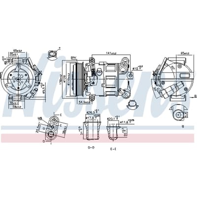 Compressor airconditioning NISSENS 890801