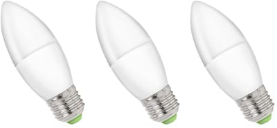 Spectrum LED Kaarslamp E27 6W - 230V - 560 Lumen - 6000K Koud wit - Helder daglicht - Energiezuinig - 3 stuks