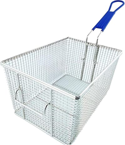 Friteuse mand - Gaas skimmer - Frites frituren - Roestvrij staal - 28x20x15 cm