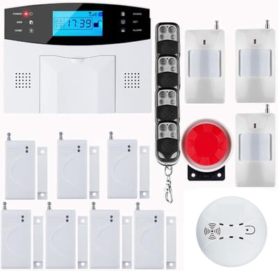 Huisbeveiligingssysteem - GSM Alarmsysteem - Inbraak Detectie - LCD Toetsenbord - 99 Zones - Wit