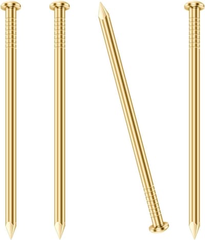 Ronde Kop Spijkers - Hardware Spijkers - Decoratie Ophangen - Gegalvaniseerd Materiaal - 400 Stuks - Goud