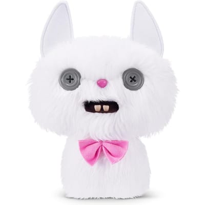 Fuggler Chats de Ruelle Peluche 23 cm par ZURU - Animal en Peluche Monstre Drôle et Moche avec des Dents Humaines white