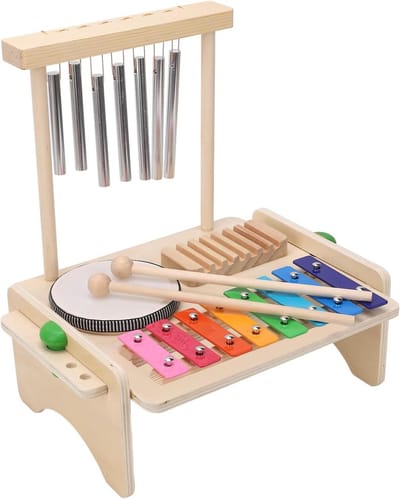 Muziekset Kinderen - Percussie Instrumenten - Muzikale Ontwikkeling - Eenvoudige Montage - 30 x 23 x 6 cm - Niet gespecificeerd