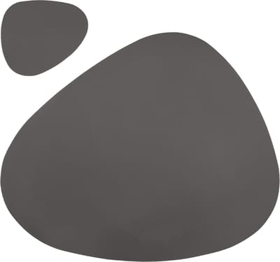 Krumble Placemat en onderzetter - Design placemat set met onderzetter - PU leer - Donkergrijs