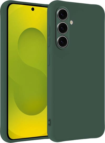 Hoesje - Geschikt voor Samsung Galaxy S25 - Sterk & Shockproof - Hoes Cover - Siliconen Case - Telefoonhoesjes - Donkergroen