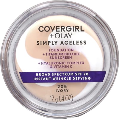 Olay Simply Ageless Foundation, Spf 28, 205 Ivoor, 12G(0,4 oz) gray