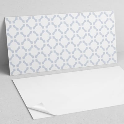 Coloray Wandpanelen Zelfklevend - Geometrisch patroon met ovalen PVC Wandpaneel - 100 cm x 50 cm - Wit Wandbekleding Zelfklevend - 1 stuk - Mozaïeken Wandpanelen Zelfklevend - Wandpanelen Keuken - Wandpaneel Badkamer