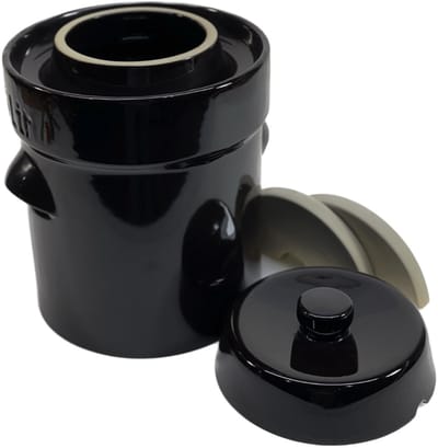 Zuurkoolpot - Fermentatiepot - Zuurkoolvat 10 liter met verzwaringsstenen
