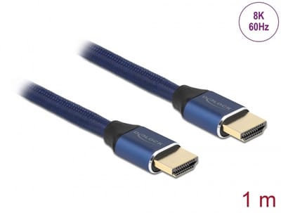 Delock Ultra High Speed HDMI Cable 48 Gbps 8K 60 Hz blue 1 m certified