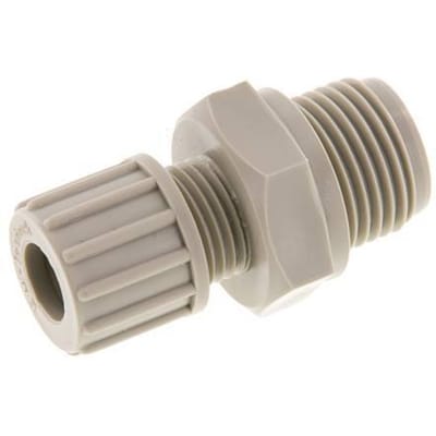 10x8mm & G1/2'' PP Rechte Knelfitting Buitendraad 10bar