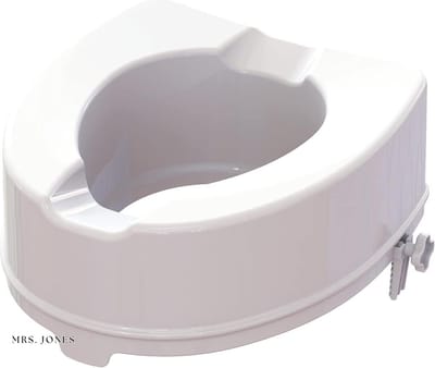 Mrs. Jones Toiletverhoging model Ibiza - anatomische comfortabele vorm - eenvoudig onderhoud en desinfectie - verbetert de veiligheid - hoogte 15 cm Toiletverhoger