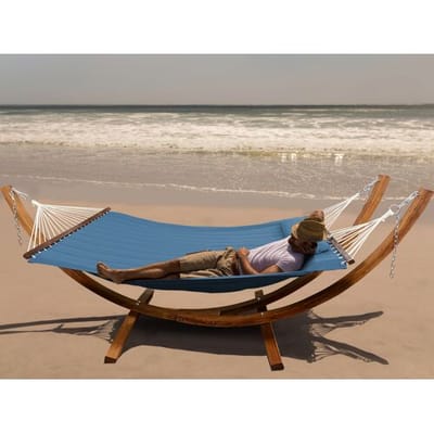 AXI Hawaii Hangmat set - Blauwe hangmat met FSC houten frame - max. 250 kg - voor 2 personen