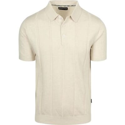 Barbour Wellburn Knitted Polo Ecru - Maat XXL - Heren
