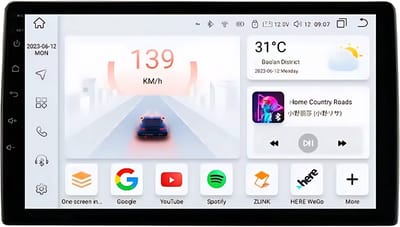 Autoradio met bluetooth - Carplay - Voor FIAT 500 (2007-2014) - Geschikt voor Apple en Android - Stereo - Navigatie - Navigatiesysteem auto - 4GB 32GB - 9"