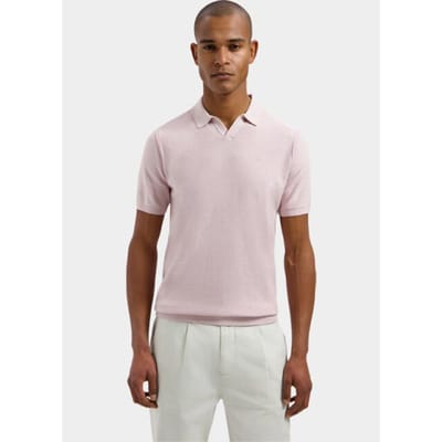 Dstrezzed Mercury Short Sleeve Polo Polo's & T-shirts Heren - Polo shirt - Lichtroze - Maat L