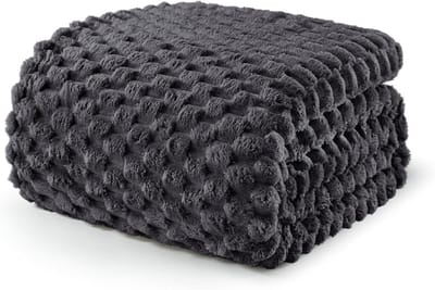 Zachte fleece deken 152 x 203 cm - Stijlvol jacquard design, donzig en lichtgewicht voor elk seizoen