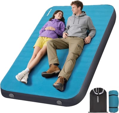 Zelfopblazende Mat - Luchtbed Kamperen - Buiten Slapen - Hoge Isolatie R-Waarde - 201x135 cm - Turquoise
