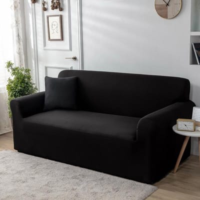 Bankhoezen voor de woonkamer Hoekbankhoes Elastische bankhoes Polyester strak omwikkelde all-inclusive fauteuilhoes 2-seater 145-185cm