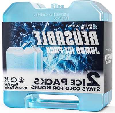 Herbruikbare ijspakketten - Koeltas koelelementen - Eten koel houden - Langdurige koelheid - 2 stuks - Blauw