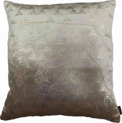 Foil Triangle Sand Champagne Kussen | 45 X 45 | Sierkussen Voor Woonkamer Of Slaapkamer