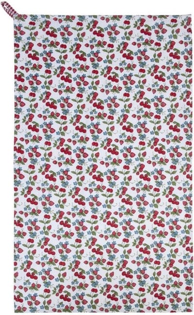 Clayre & Eef - Keukendoek Theedoek - Kers & Aardbei - 50 x 85 - 3 stuks